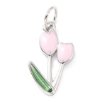 Silver Brass Assorted Tulip Charm