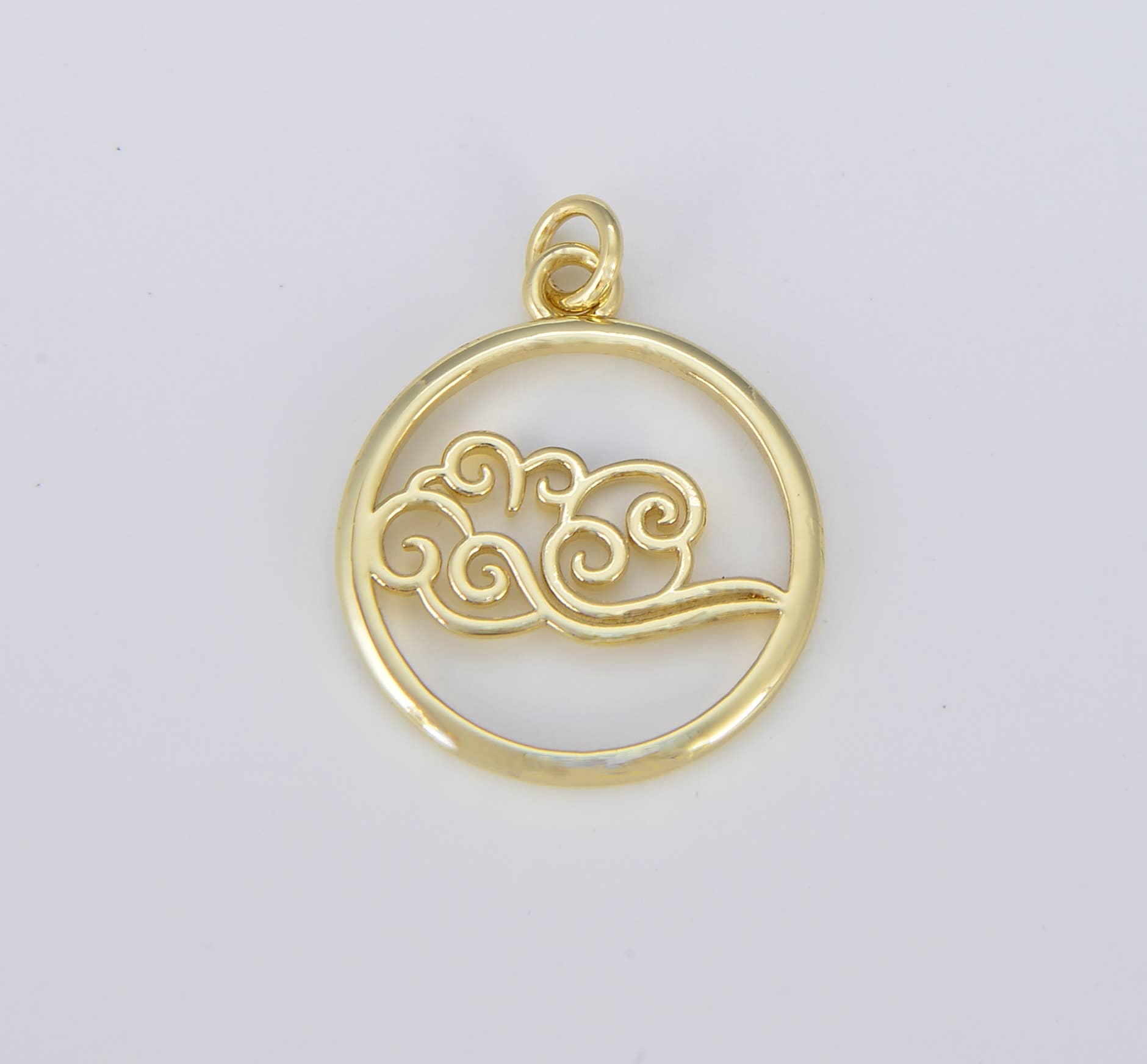 Fire Dainty 18K Gold Charm Element Charm CP1556: #02