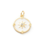 Gold North Star Compass Charm