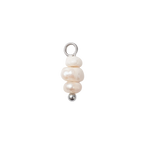 Mini Silver Triple Freshwater Pearl Charm