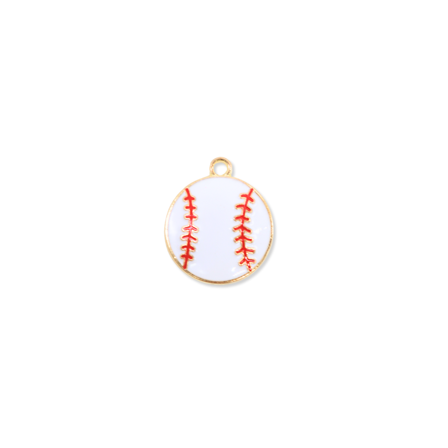 Gold Baseball Charm
