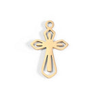 (9pc) 18K Gold PVD Stainless Steel Faith & Love Charm Set : Gold