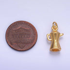 24K Gold Filled Italian Expresso Coffee Maker Pot Multidimensional Charm | W318