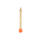 16k Gold Plated Brass Match Stick Charm: Dark Blue