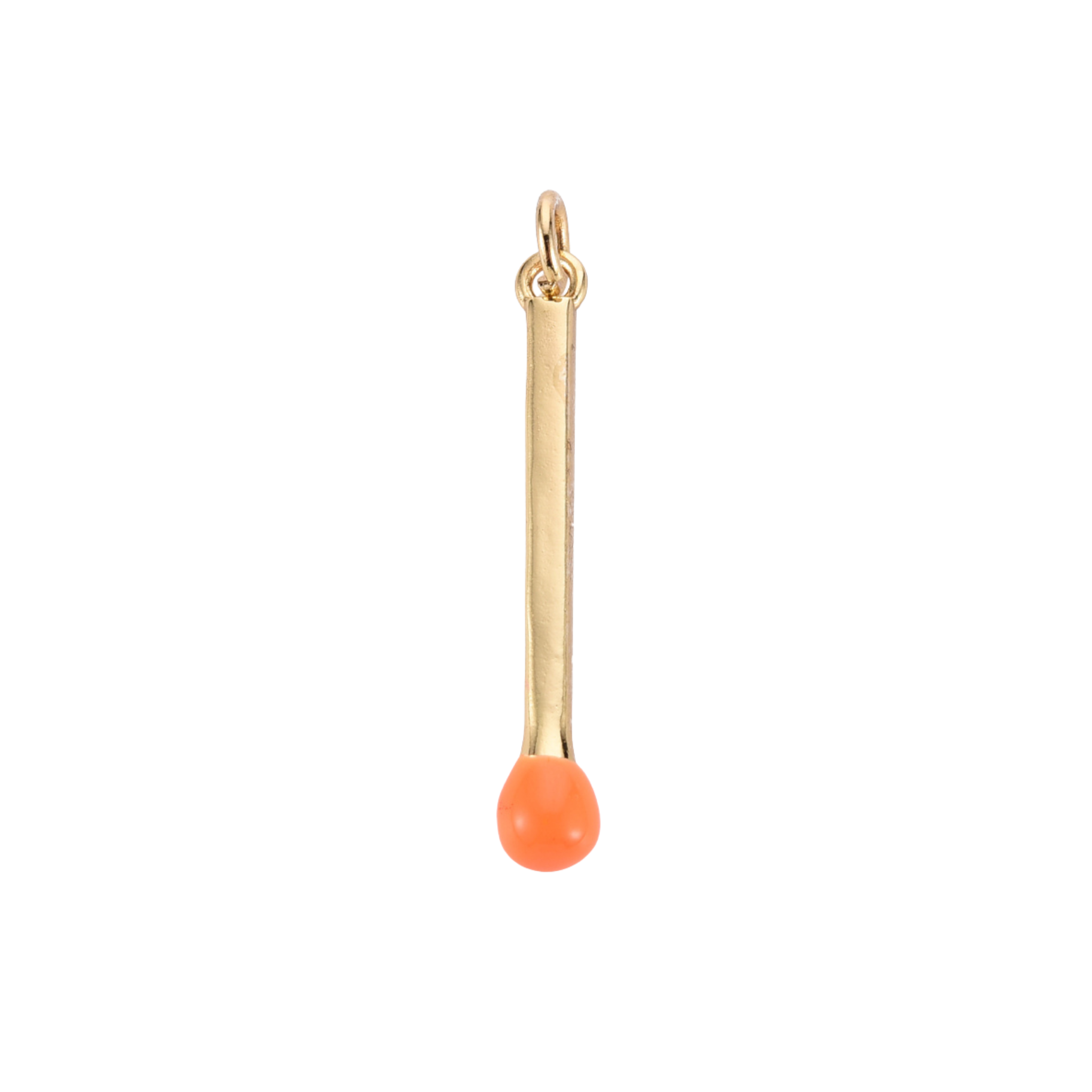 16k Gold Plated Brass Match Stick Charm: Dark Blue