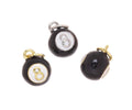 Number 8 Billiard Ball Necklace Charm, Good Luck CPG2509: Gold / 1pc