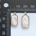 Freshwater Pearl Foil Bezel Charm