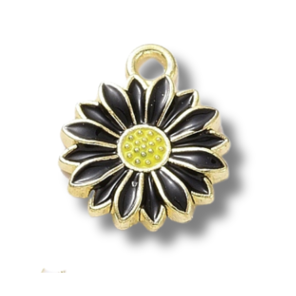 Daisy Gold Charm: Pink