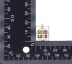 Rainbow Good Luck Coin Charm For Jewelry Making, CPG-CPS2785: Gold / 6pcs
