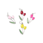 Silver Brass Assorted Tulip Charm