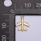 16K Gold Filled 16mm Flying Airplane Traveling Add-On Charm | N973