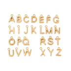 18k Gold PVD Stainless Steel Bold Initial Charm Full Set