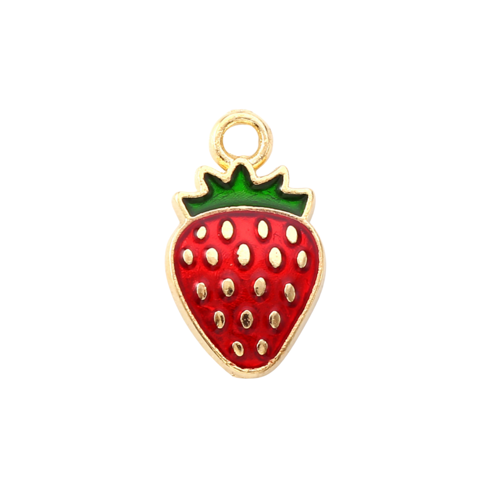Gold or pink Strawberry Charm