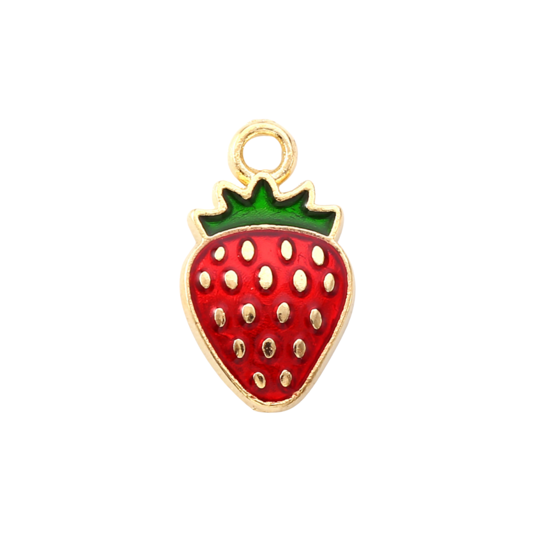 Gold or pink Strawberry Charm