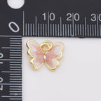 Enamel Monarch Butterfly Charm in Gold Filled, CP2203