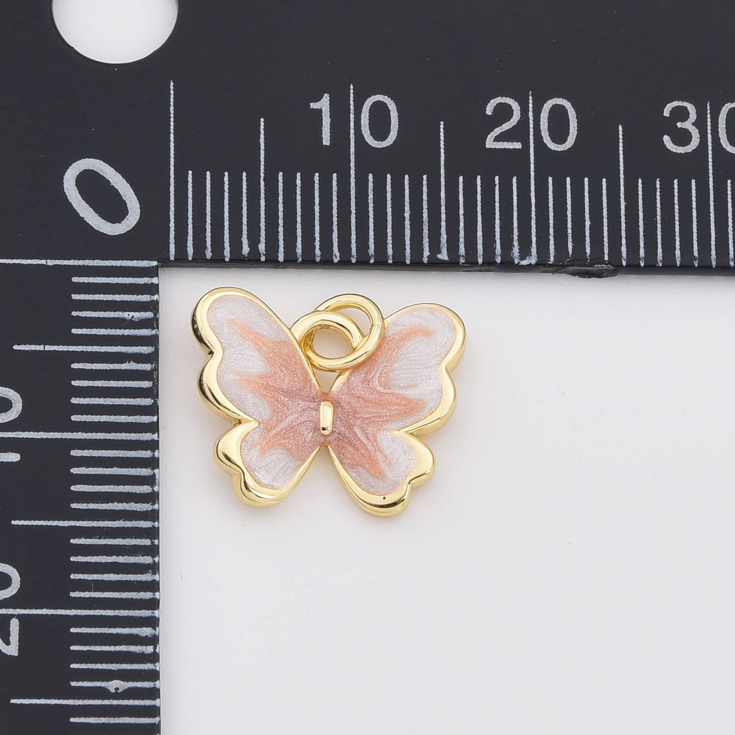 Enamel Monarch Butterfly Charm in Gold Filled, CP2203