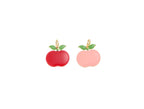 Red Apple/Pink Peach Charm for Teachers & Fruit Lovers: Red apple / 10 pieces