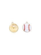 Gold Baseball Charm