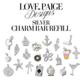 Silver Charm Bar Charm Refill Bundle: Small (72 charms)