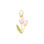 Gold or silver Springtime Bloom Tulip Charm | Assorted