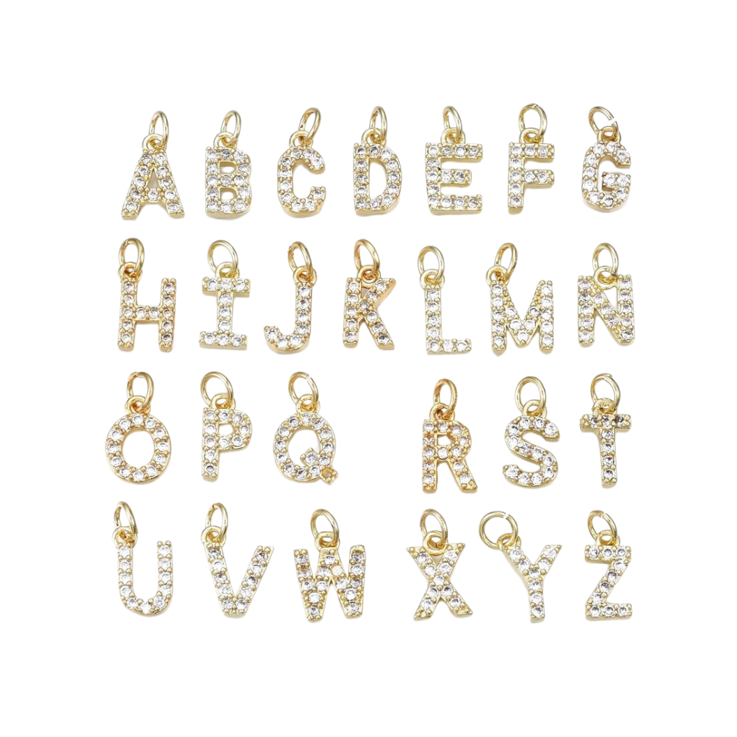 Gold Pave Initial Letter (A-Z)
