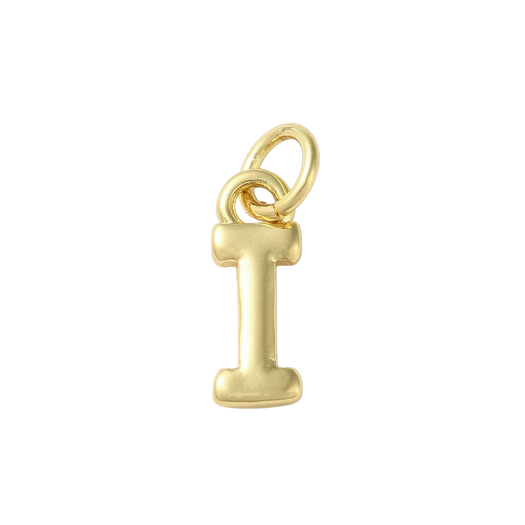 18k Gold Plated Brass Initial Charm Individual Letters: A