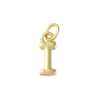 18k Gold Plated Brass Initial Charm Individual Letters: V
