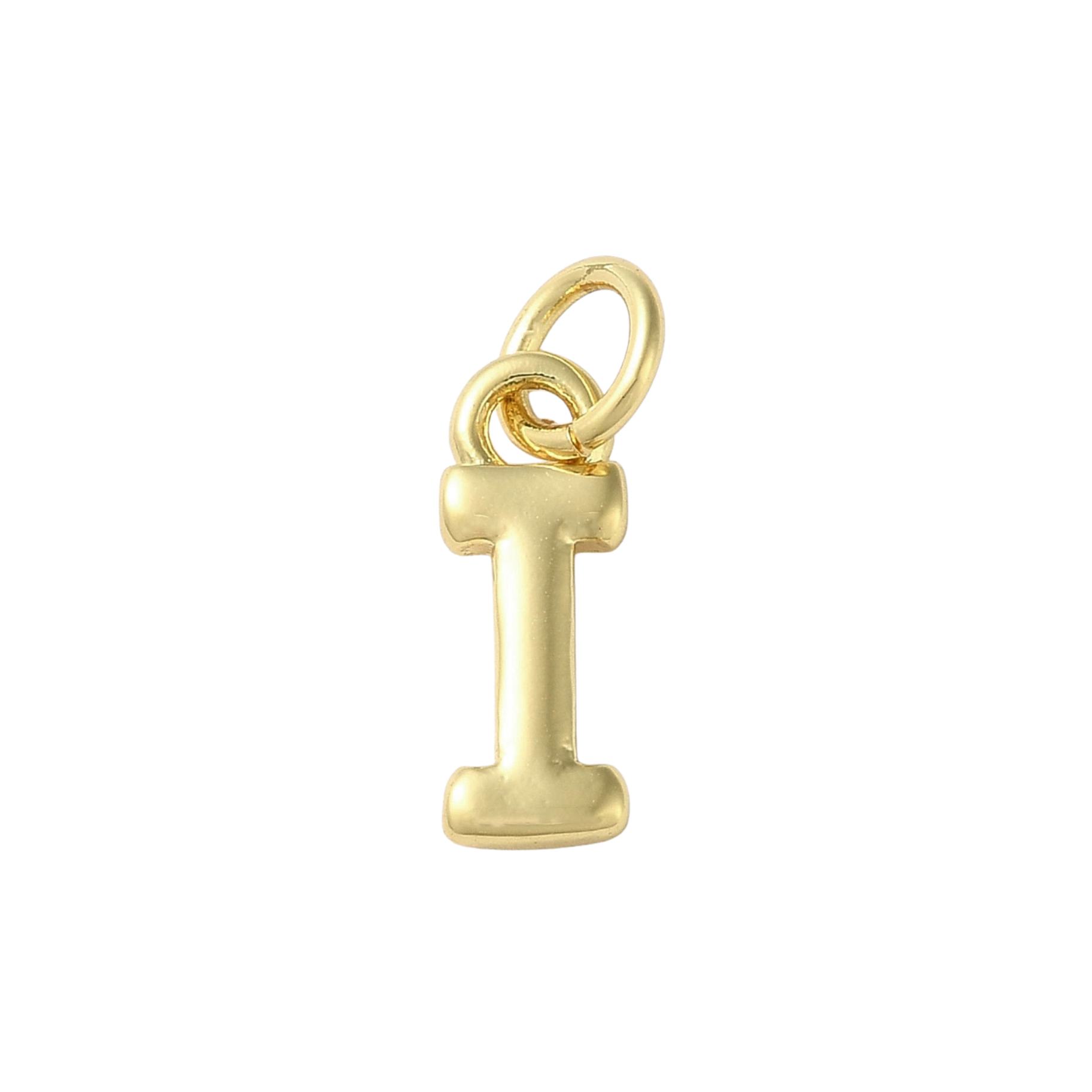 18k Gold Plated Brass Initial Charm Individual Letters: S