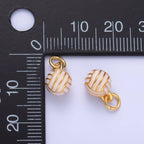 24K Gold Filled Volley Ball or basket ball Enamel Multidimensional 3D Charm | W434
