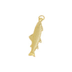 Gold or Silver Fish Charm for Jewelry Making: Gold / 6pcs