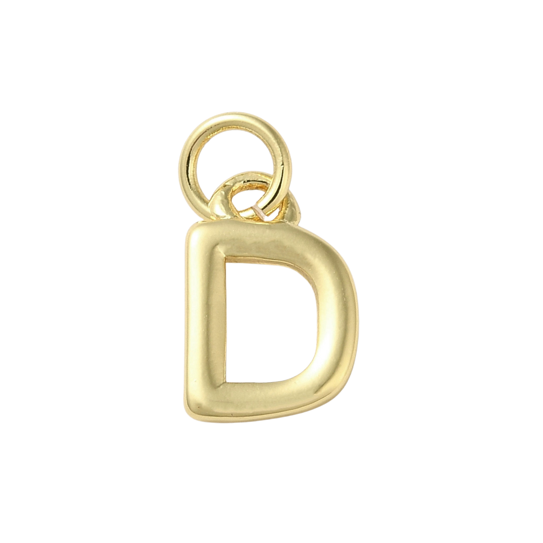 18k Gold Plated Brass Initial Charm Individual Letters: S