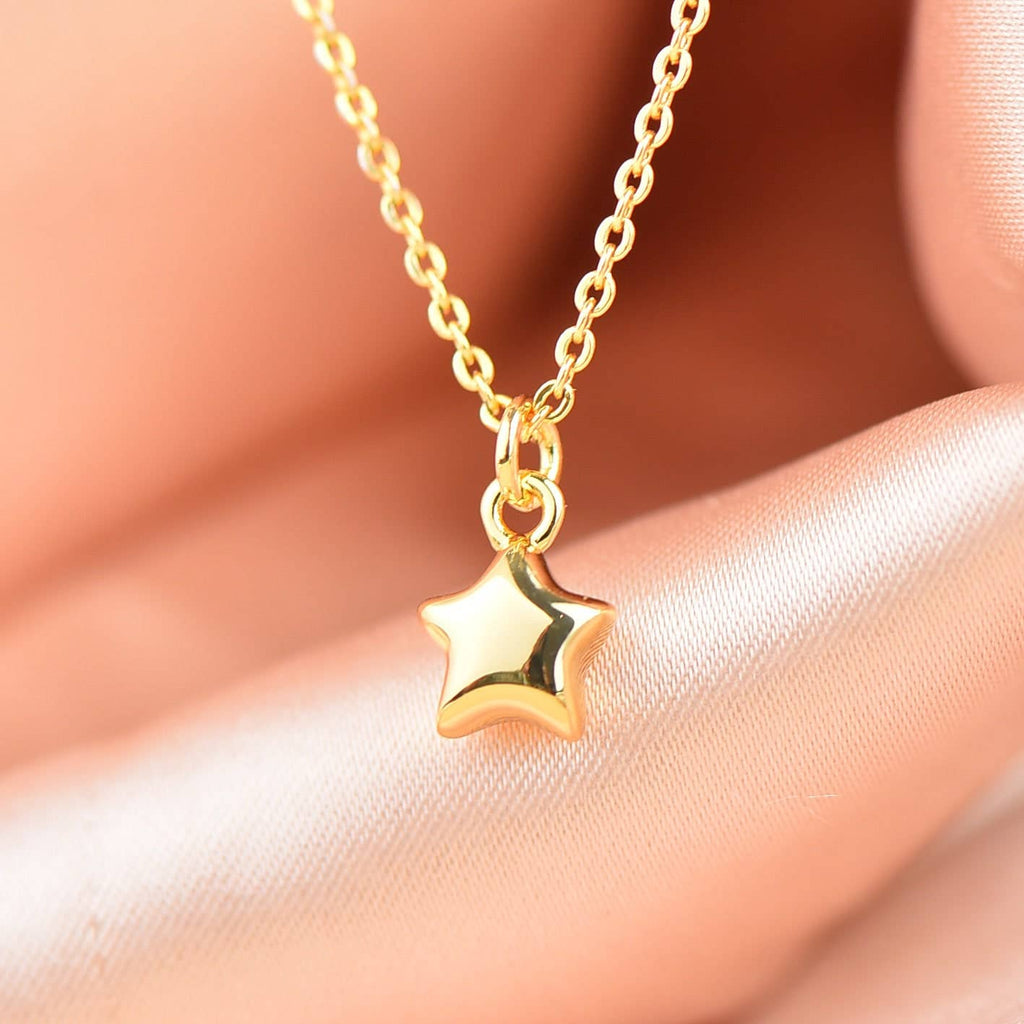 Gold Dainty Star Pendant Charm, CPG041: 10pcs