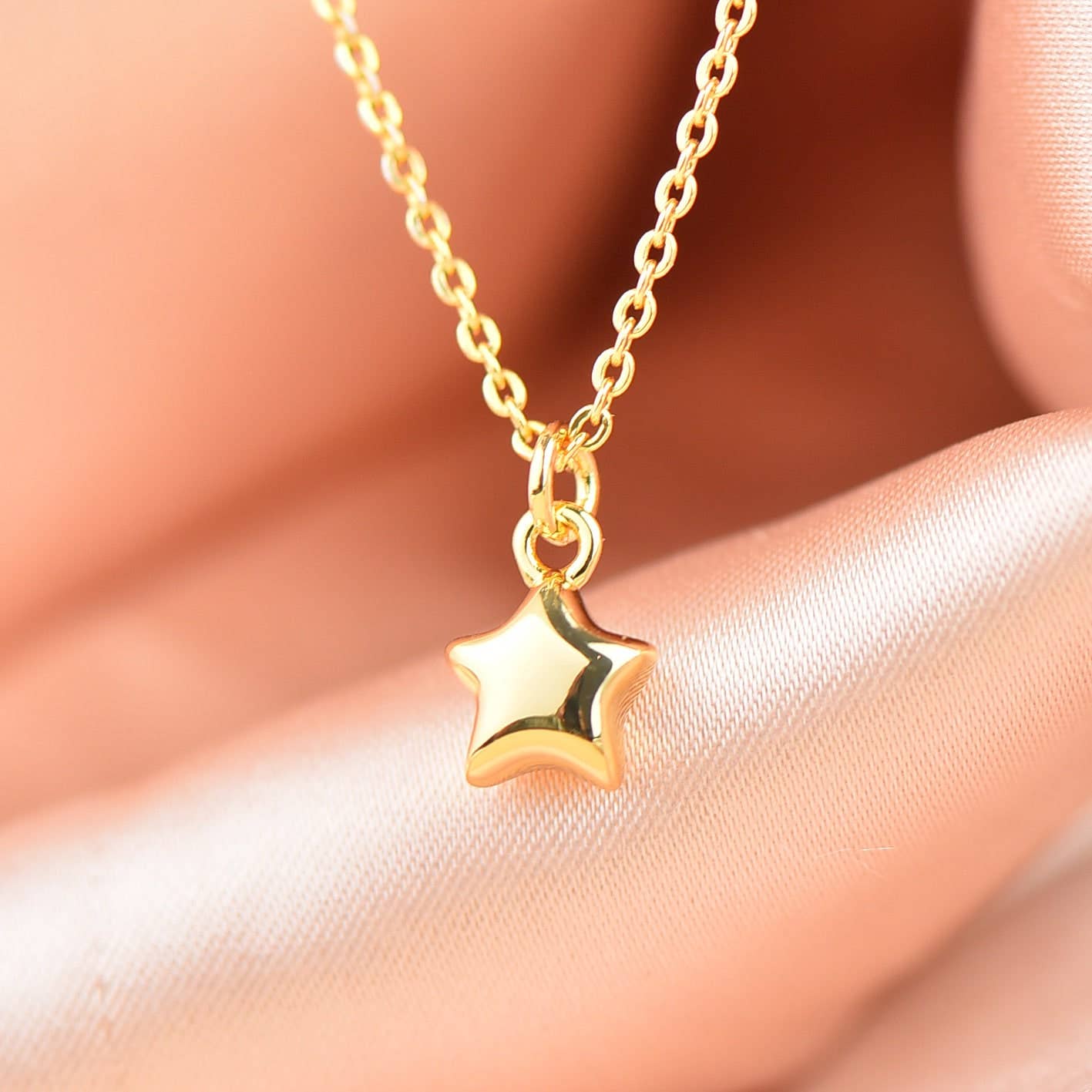 Gold Dainty Star Pendant Charm, CPG041: 10pcs