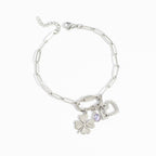 Silver Paperclip Carabiner Bracelet