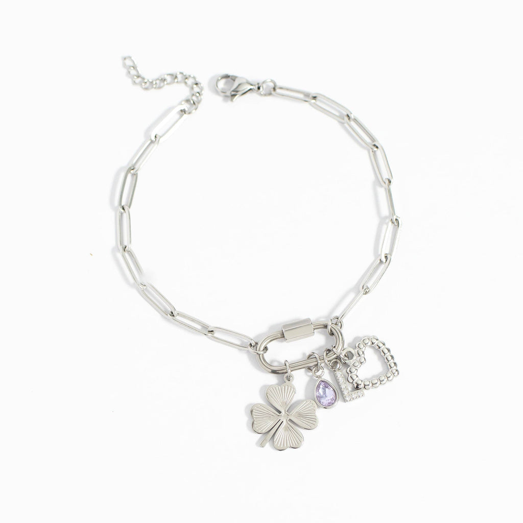 Gold Paperclip Carabiner Bracelet