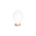 Natural Wood & Leather Necklace Display: White / Small
