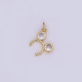 Disney 24K Gold Filled Clear CZ Round Headband Mini Charm | AF480