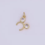 Disney 24K Gold Filled Clear CZ Round Headband Mini Charm | AF480