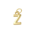 18k Gold Plated Brass Initial Charm Individual Letters: A