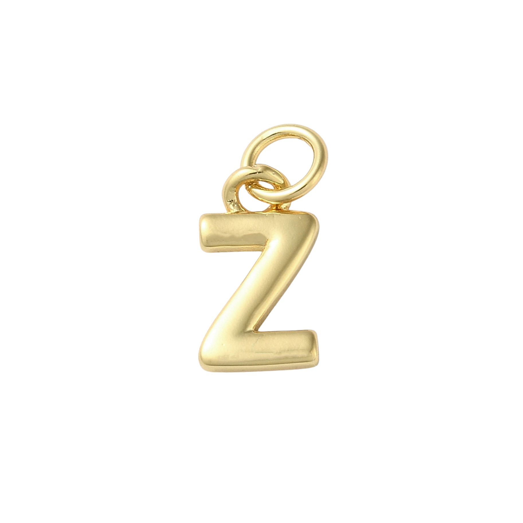 18k Gold Plated Brass Initial Charm Individual Letters: B