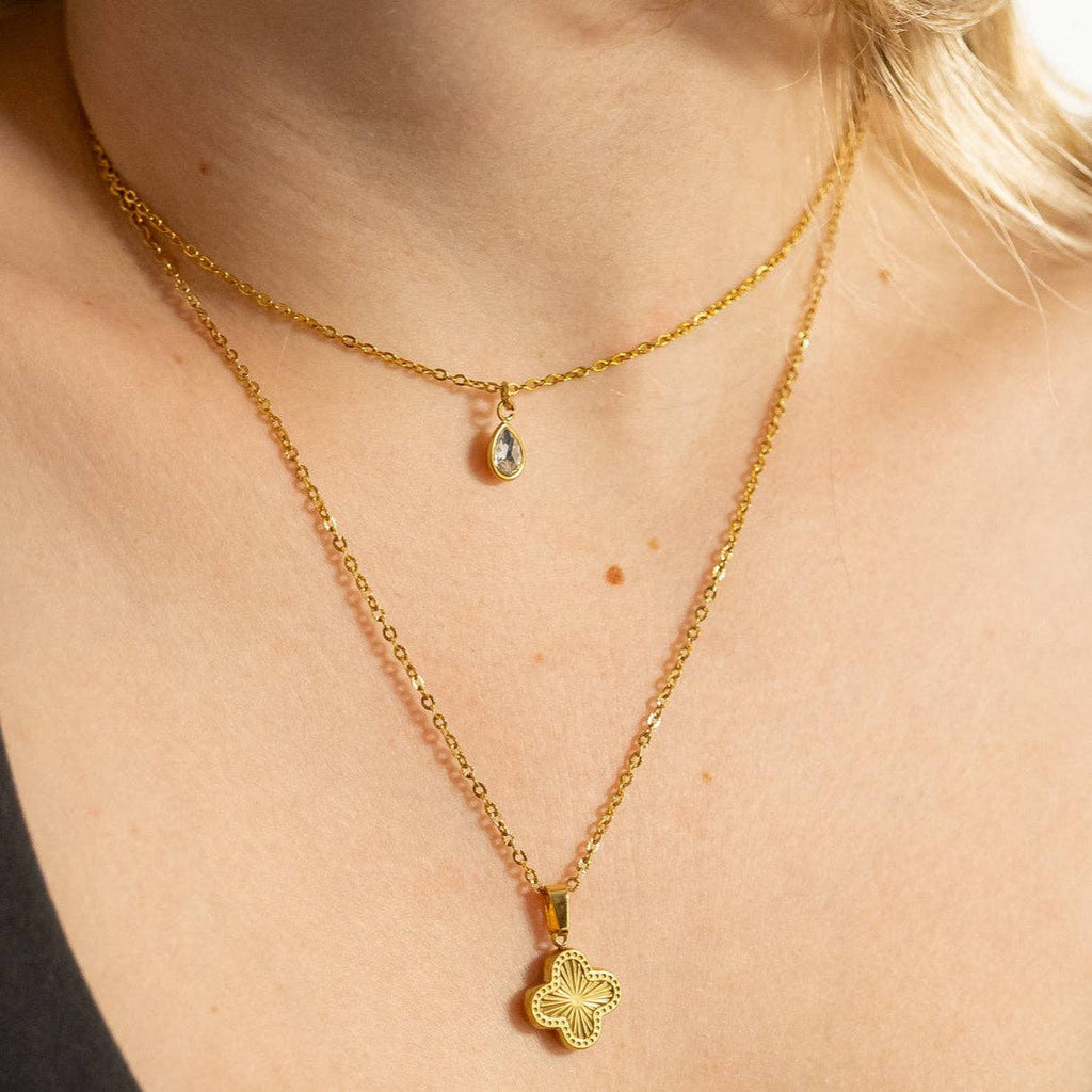 January Teardrop Birthstone Charm