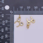 Disney 24K Gold Filled Clear CZ Round Headband Mini Charm | AF480