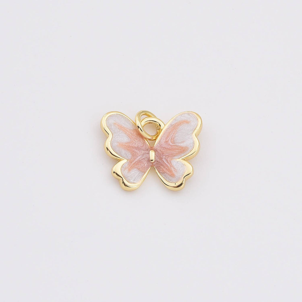 Enamel Monarch Butterfly Charm in Gold Filled, CP2203