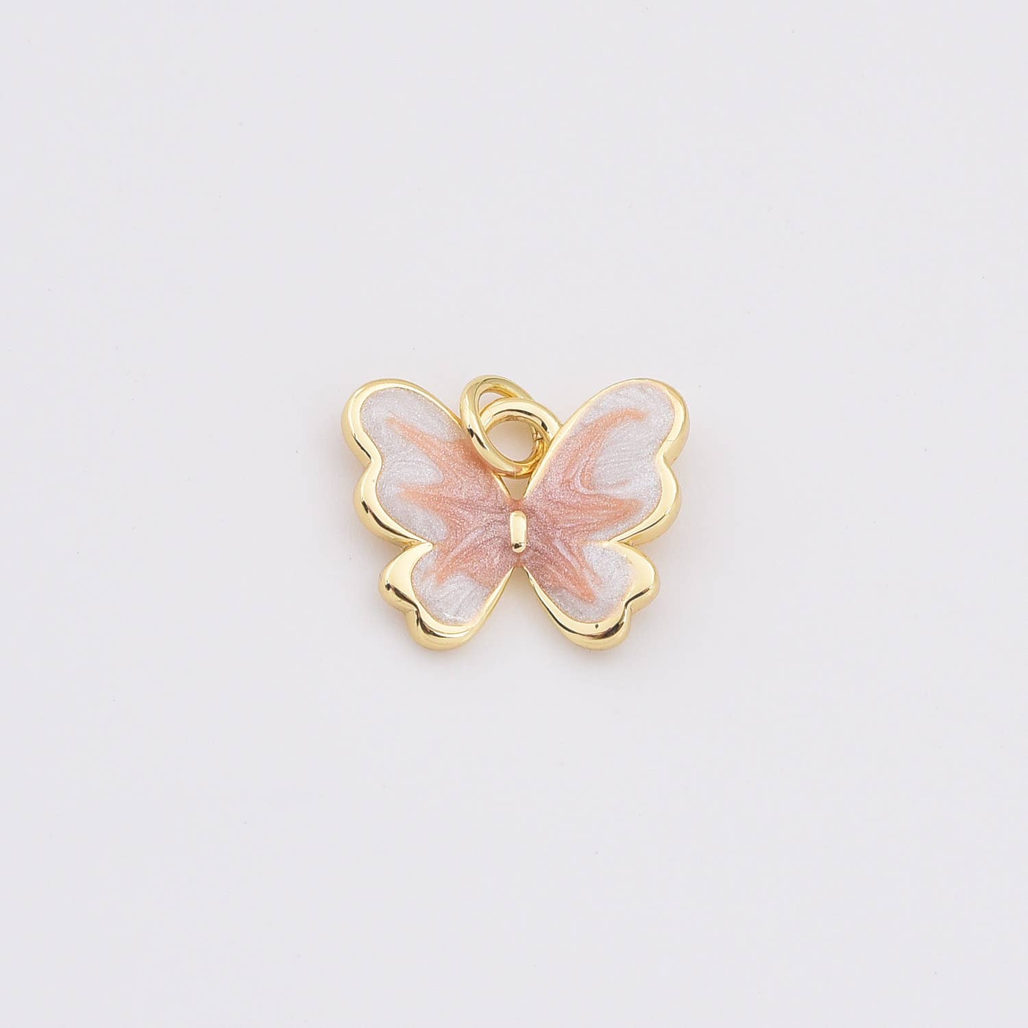 Enamel Monarch Butterfly Charm in Gold Filled, CP2203