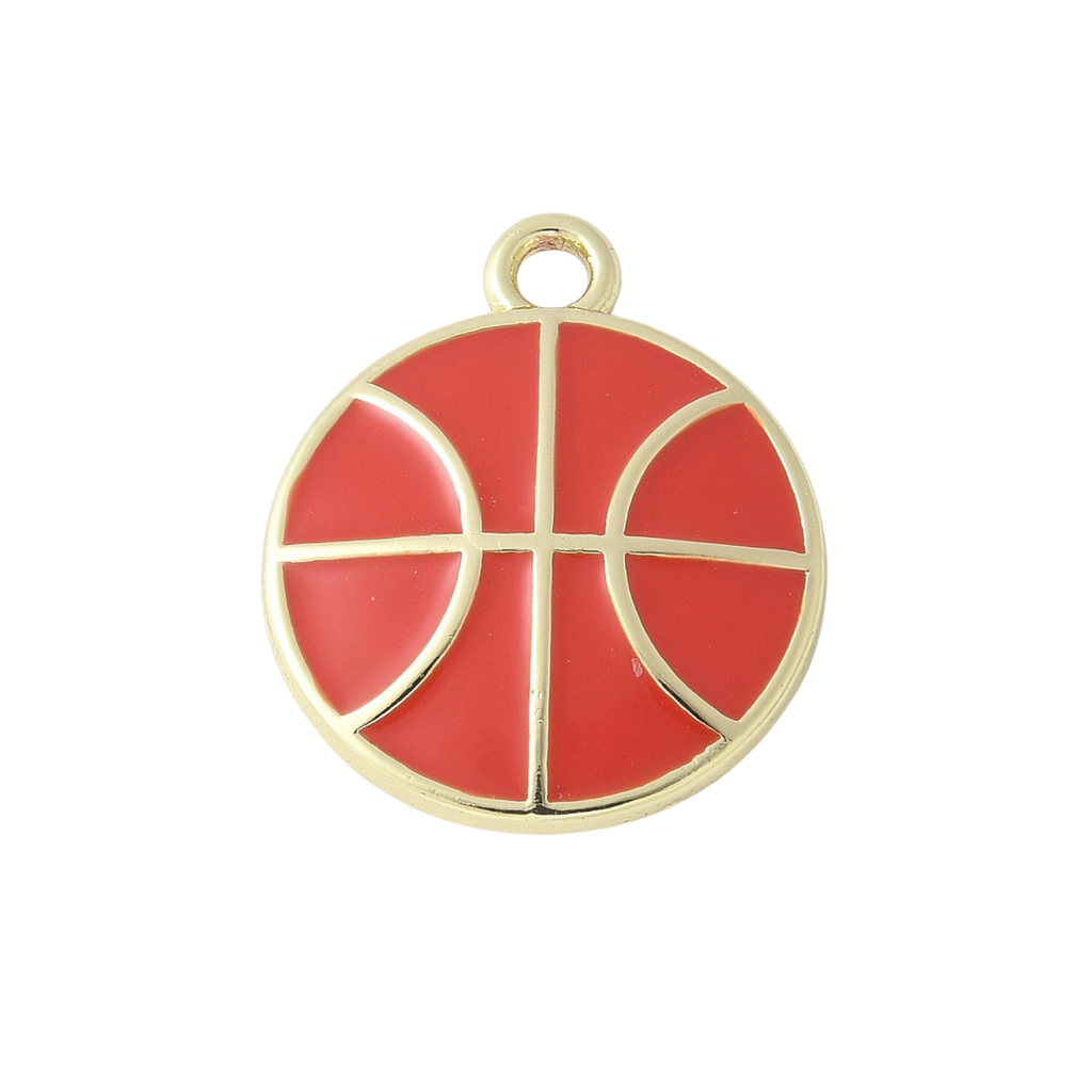 Gold Alloy Basketball Charm