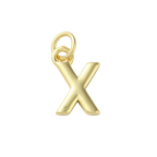 18k Gold Plated Brass Initial Charm Individual Letters: K