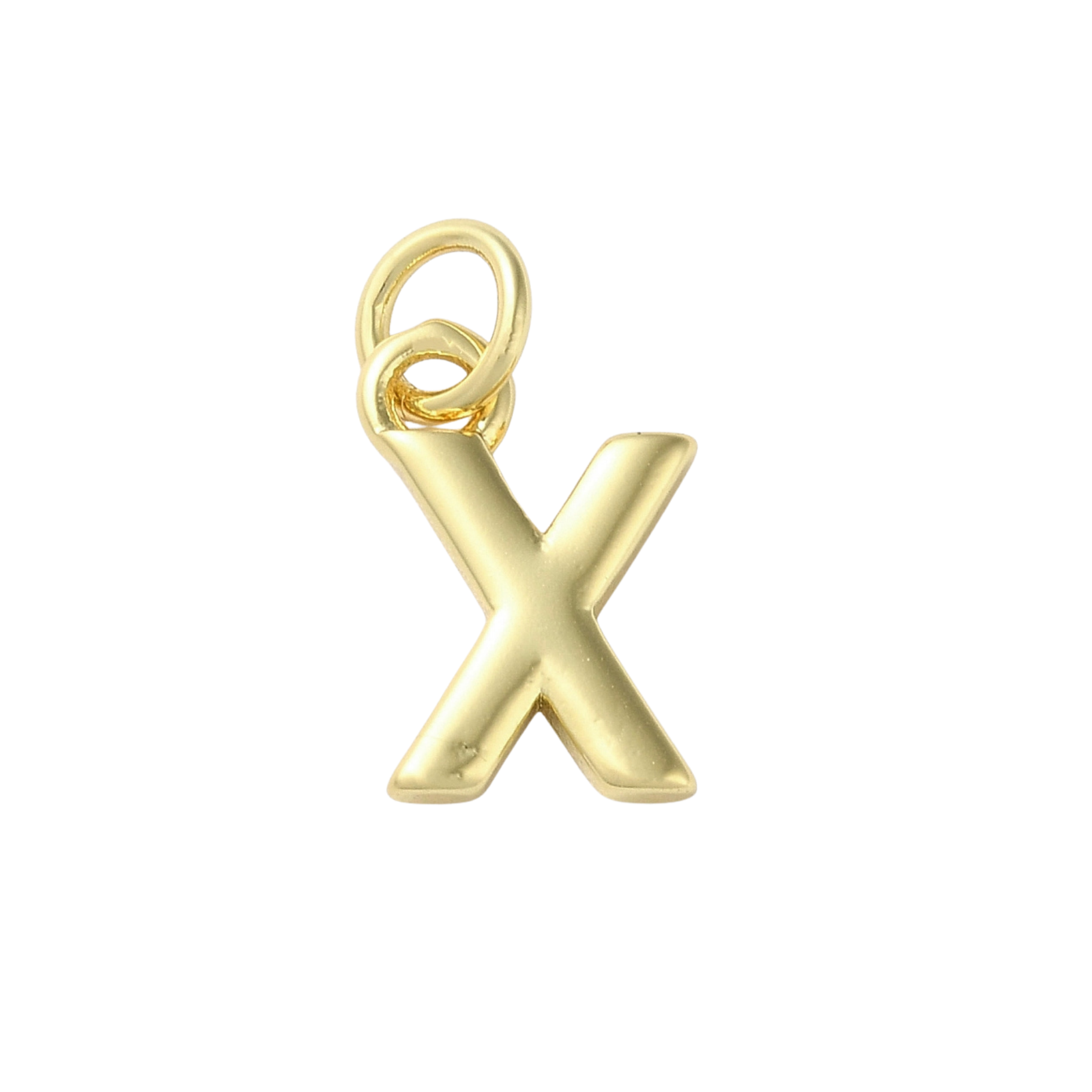 18k Gold Plated Brass Initial Charm Individual Letters: H