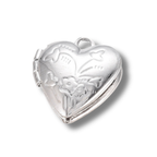 Heart Locket Charm: Silver