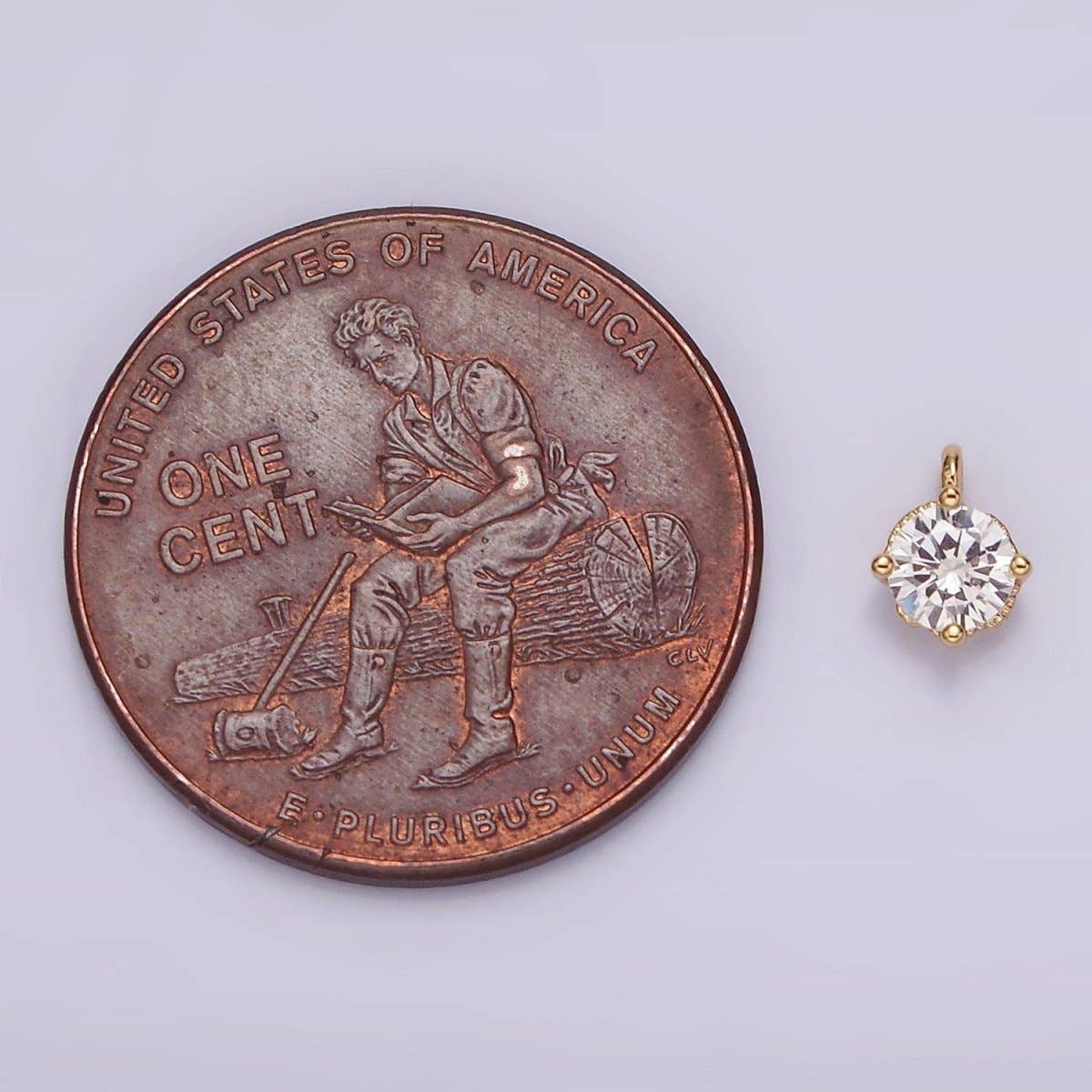 Zirconia Minimalist Round Mini Charm