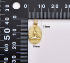 Gold yoga Filled Om Mantra Meditation Charm Pendant, CP1706